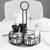 Olympia Wire Condiment Holder in Black Holds Menu Card in Handle 235(H)x195(�)mm