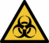 Sicherheitskennzeichnung - Warnung vor Biogefährdung, Gelb/Schwarz, 10 cm, 3 m
