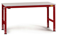 ESD-Arbeitstisch UNIVERSAL Standard Grundtisch mit Melaminplatte, BxTxH = 1500 x 1200 x 763-873 mm | LUK4078.3003