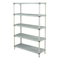 Metromax Q™ polymer shelving - 5 shelf unit - Starter bays.