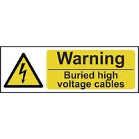 Warning buried high voltage cables sign