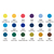 Acquerelli demi-godet - con pennello brush - in scatola di metallo - colori paesaggi assortiti - DOM - astuccio 18 colori