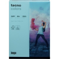 Kopierpapier tecno® colors, DIN A4, 160 g/m², Pack: 250 Blatt, mittelblau