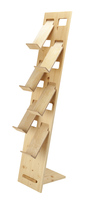 Floorstanding Leaflet Display / Leaflet Holder / Leaflet Stand "H3", in wood