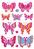 Big Glitter Sticker, Folie, Schmetterling, bunt, 12 Aufkleber
