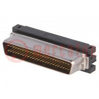 Connector: wire-board; PIN: 50; shielded; for ribbon cable; plug