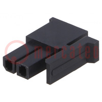 Plug; wire-board; female; Minitek® Pwr 3.0; 3mm; PIN: 2; for cable