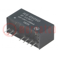 Convertitore: DC/DC; 2W; Ud'ingr: 4,5÷9V; Ud'usc: 5VDC; Iusc: 200mA