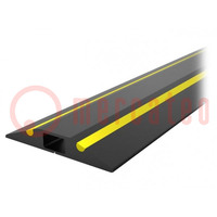 Cable protector; Width: 68mm; L: 9m; PVC; H: 11mm; yellow-black