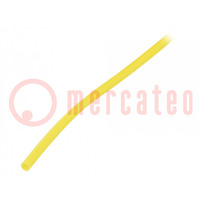 Insulating tube; fiberglass; yellow; -20÷155°C; Øint: 0.5mm