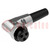 Plug; microphone; female; PIN: 3; for cable; angled 90°; 6mm