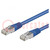 Patch cord; SF/UTP; 5e; Line; CCA; PVC; blau; 0,5m; 26AWG