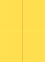 Etiketten - Gelb, 14.8 x 10.5 cm, Papier, Selbstklebend, Für innen, DIN A4