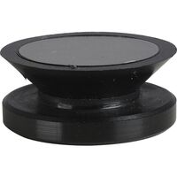 Produktbild zu Üveg ponttartó Mini, 20 mm, 6 - 8 mm üveghez, fekete műanyag/ rozsdamentes sapka