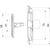 Skizze zu MACO Anpressverschluss einbohrbar Flügel- und Rahmenteil, 4 mm Falzluft (10928)