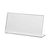 Stojak na stół / Stojak na karty menu / Stojak L "Classic" wykonany ze szkła akrylowego | 2 mm 1/3 A4 format poziomy