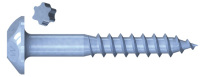 Schraubengrafik - Sicherheitsschrauben TX-Sternantrieb 40 Stahl verzinkt Blau chromatiert, mit Stopfen, RN 574