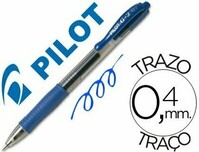 Bolígrafo retráctil tinta gel AZUL G-2 de Pilot -12 unidades