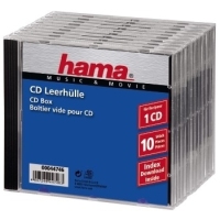 Hama CD Jewel Case Standard, Pack 10 1 discs Transparent