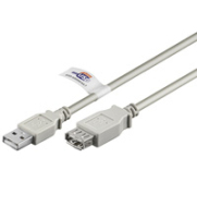 Goobay USB Verl AA 500 HiSpeedCert 2.0 5m cable USB USB A Gris