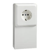 Schneider Electric 515504 prise de courant Type F Blanc