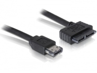 DeLOCK Cable eSATAp / Slimline SATA13pin, 0.5m SATA kábel 0,5 M Fekete