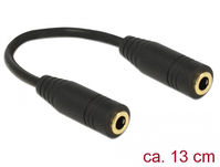 DeLOCK 65896 cable de audio 0,13 m 3,5mm Negro