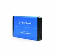 Gembird EE2-U3S-2-B storage drive enclosure HDD enclosure Blue 2.5"