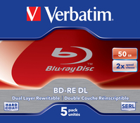 Verbatim BD-RE DL 50GB 2 x 5 Pack Jewel Case 50 Go 5 pièce(s)