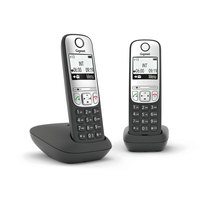 Gigaset A690A Duo Teléfono DECT/analógico Identificador de llamadas Negro