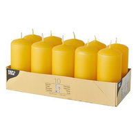 Papstar 17917 bougie en cire Rond Or, Jaune 10 pièce(s)