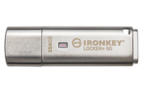 Kingston Technology IronKey Locker+ 50 USB flash meghajtó 256 GB USB A típus 3.2 Gen 1 (3.1 Gen 1) Ezüst