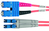 Telegärtner 100012232 Glasvezel kabel 1 m LCD SCD LC/APC OM4 Rood, Blauw, Grijs
