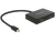 DeLOCK 87695 video cable adapter 0.3 m Mini DisplayPort 2 x DisplayPort Black