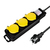 LogiLink LPS253 power extension 1.5 m 3 AC outlet(s) Outdoor Black, Yellow