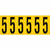Brady 1550-5 self-adhesive label Rectangle Permanent Black, Yellow 6 pc(s)