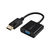 Microconnect DPVGA15CM video cable adapter 0.15 m DisplayPort VGA (D-Sub) Black