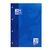 Oxford A4 Arbeitsblätterblock, Lineatur 21 (liniert), 50 Blatt, Optik Paper® , 4-fach gelocht, kopfseitig geleimt, stabile Kartonunterlage, dunkelblau