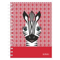 Notizblock Spiralboutiquebuch A5 Cute Animals 100 Blatt kariert Motiv Zebra , Twin Wire, 70 g/m², DIN A5 = 14,8 cm x 21,0 cm, kariert, 100 1