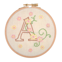 Embroidery Kit with Hoop: Baby Letters