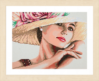 Diamond Painting Kit: Lady with Hat