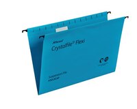 Rexel Crystalfile Flexi Foolscap Suspension File Manilla 15mm V Base Blue (Pack 50)