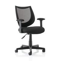 Trexus Gleam SoHo Mesh Operators Chair Black 470x480x410-510mm Ref 11027-03