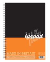 Silvine Luxpad FSC A4 Wirebound Hard Cover Notebook Ruled 160 Pages Blac(Pack 6)