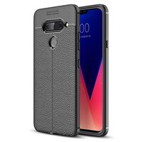 NALIA Leather Look Cover compatible with LG V40 ThinQ, Ultra Thin TPU Silicone Protective Phone Case Flexible Shockproof Back Skin, Soft Slim Gel Rubber Protector Mobile Smartph...