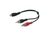 Cinch-Y-Adapterkabel 2xSt. auf 1xBu., Länge ca. 10cm, Good Connections®