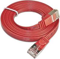 Slim Wirewin PKW-STP-SLIM-KAT6 3.0 RT RJ45 Hálózati kábel, patchkábel CAT 6 U/FTP 3.00 m Piros lapos 1 db