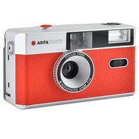 Film Camera Compact Film , Camera 35 Mm Red, Silver ,