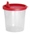 Urinprobebecher 125 ml mit rotem Schnappdeckel Ampri (500 Stück), Detailansicht