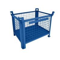 Box pallet with sheet steel base